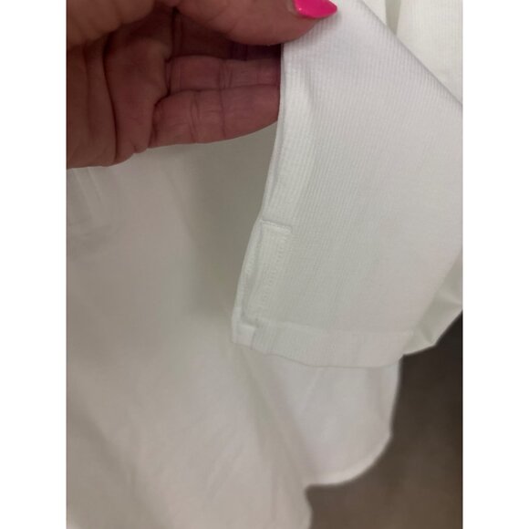 Fabletics Womens Medium White Half-Zip Pullover Long Sleeve Top Athletic - Picture 10 of 14